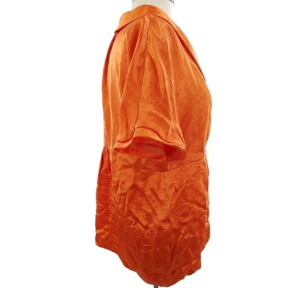 Victor Alfaro lustrous orange tunic top medium - Picture 8 of 11